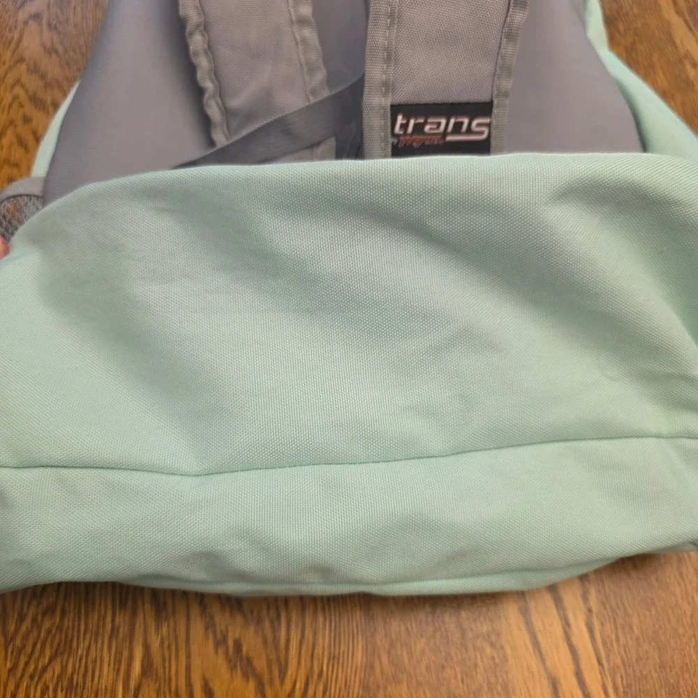 Trans by JanSport Mint Green Backpack School Bag Padded Straps Mesh Pocket 4 Zip
